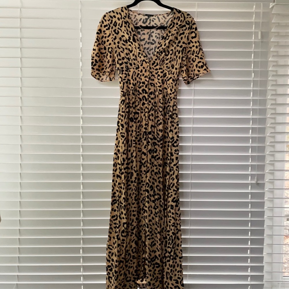 Oysho leopard maxi dress